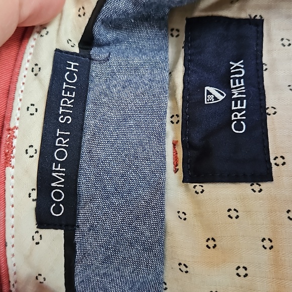 Cremieux Soho Slim Salmon Chinos 34×30 comfort stretch flat front - Picture 4 of 5